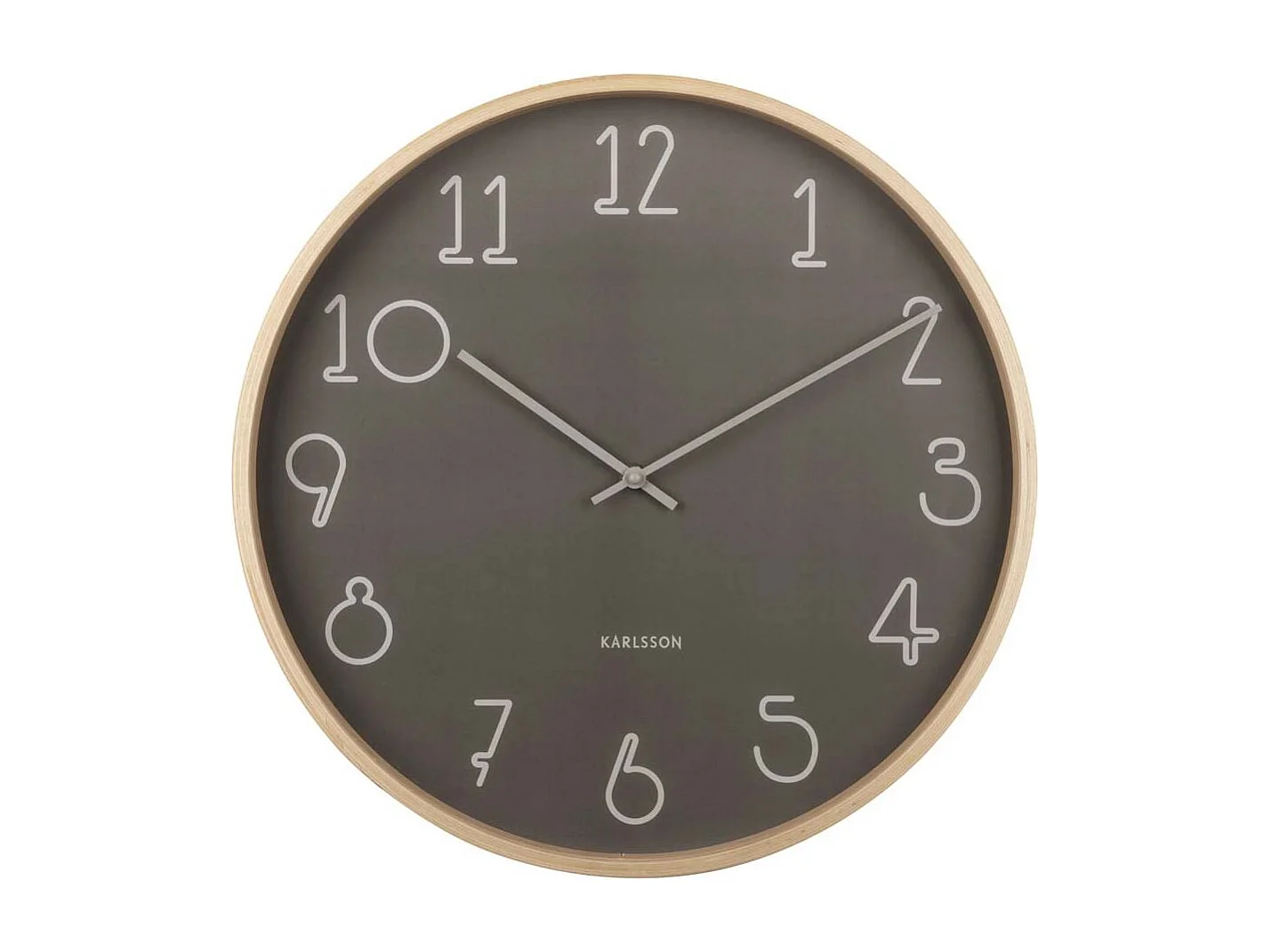 Horloge ronde en MDF Sencillo 40 cm Gris foncé