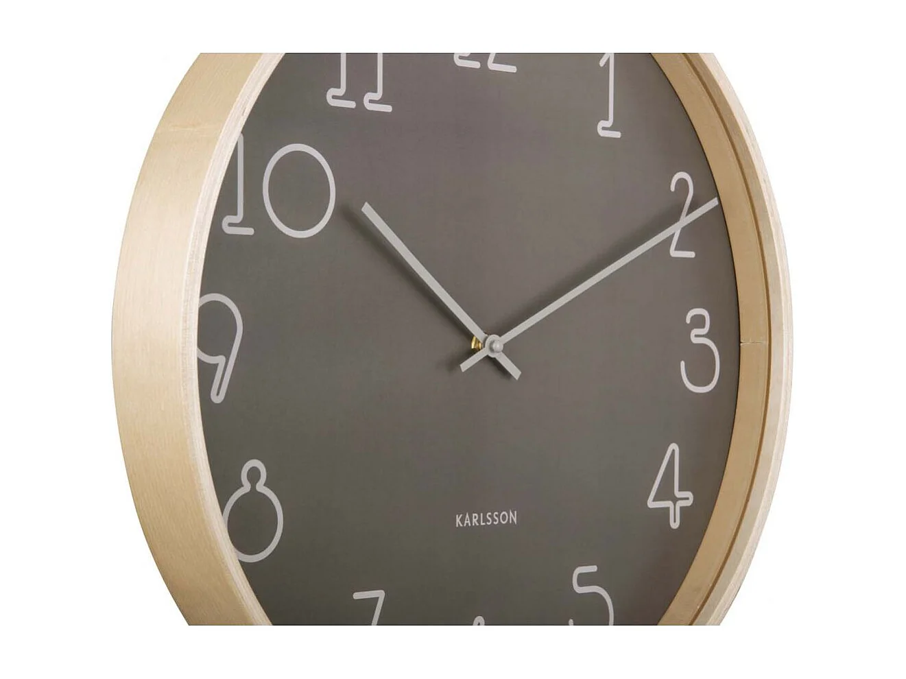 Horloge ronde en MDF Sencillo 40 cm Gris foncé