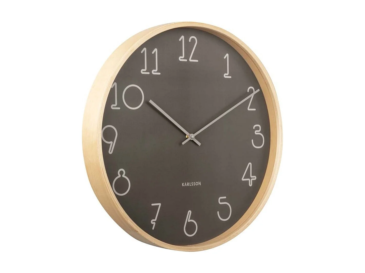 Horloge ronde en MDF Sencillo 40 cm Gris foncé