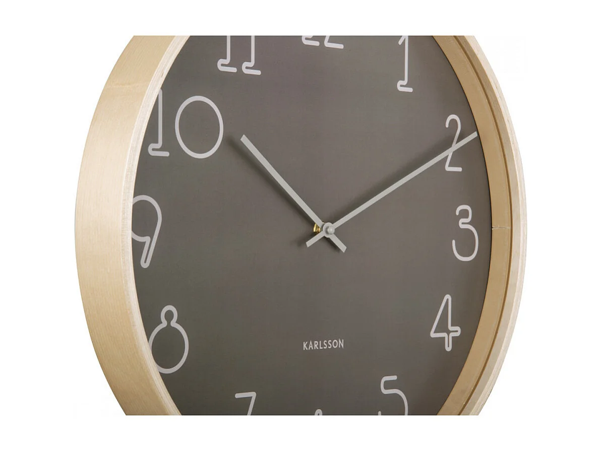 Horloge ronde en MDF Sencillo 40 cm Gris foncé