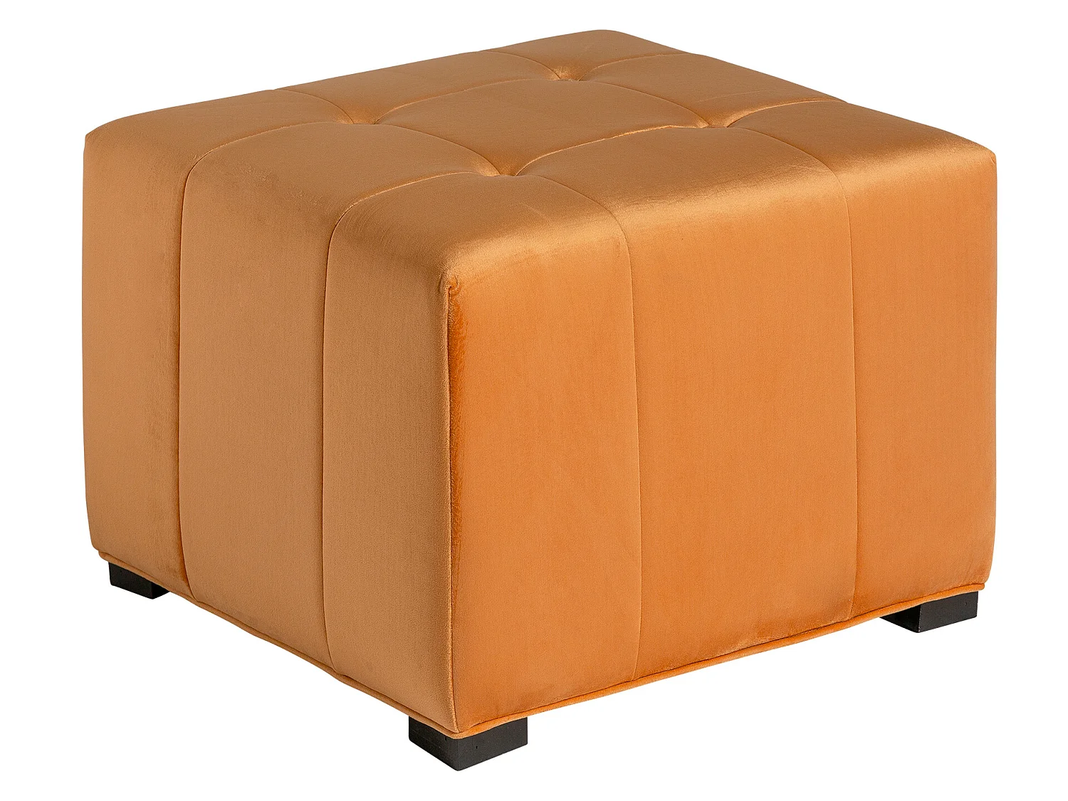 Repose- pied en polyester ocre 60x60x42 cm