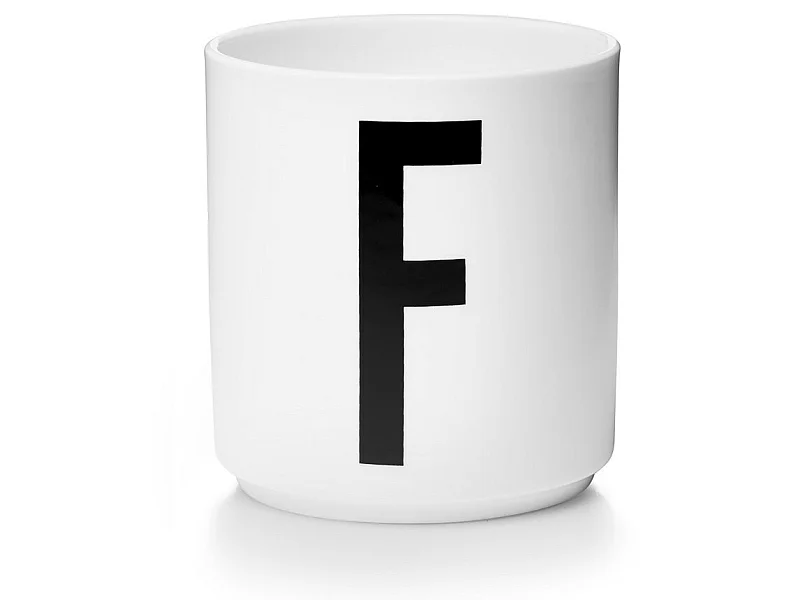 Tasse blanche Design Letters Blanc F Design Letters