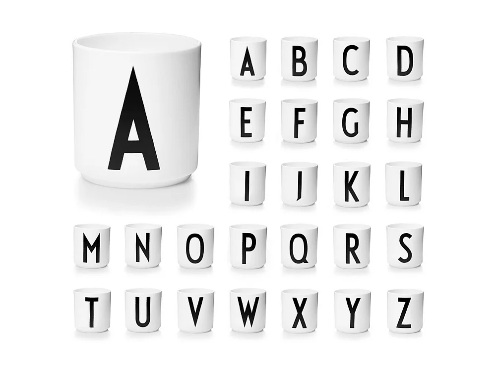 Tasse blanche Design Letters Blanc F Design Letters