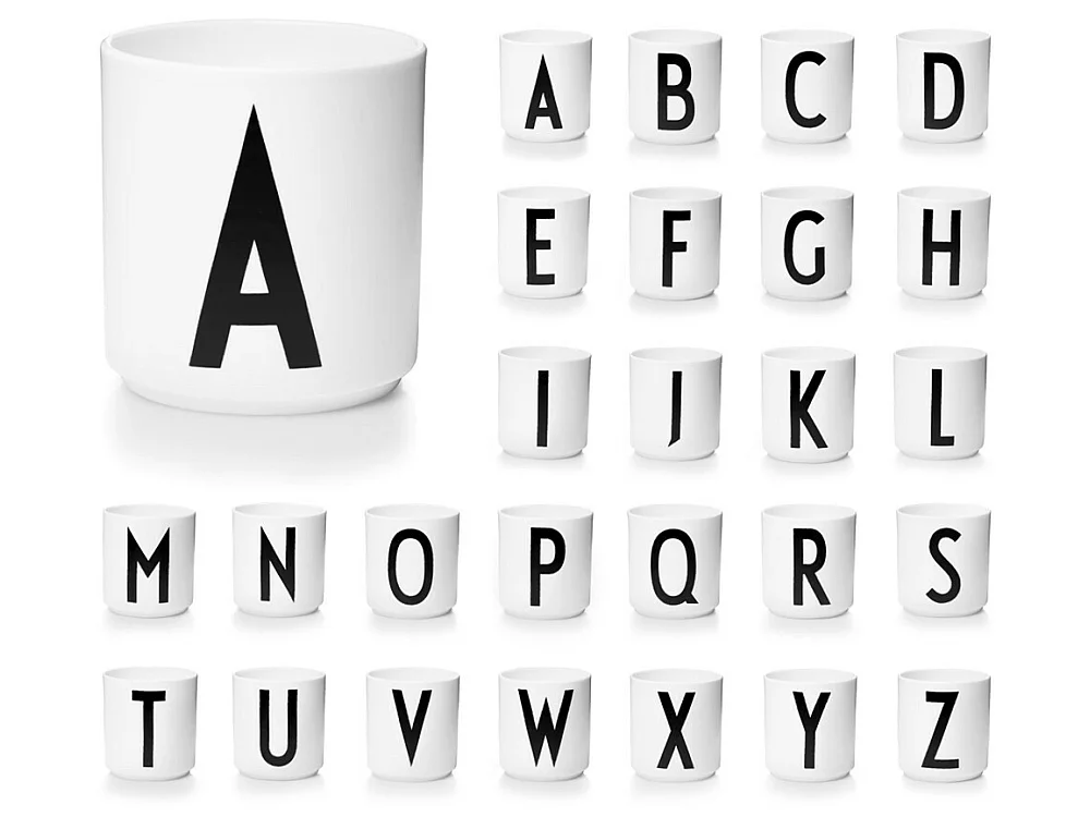 Tasse blanche Design Letters Blanc F Design Letters