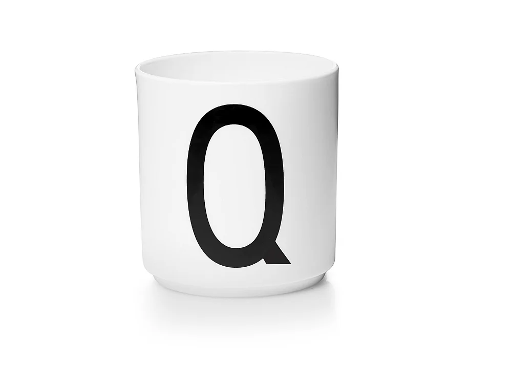 Tasse blanche Design Letters Blanc Q Design Letters