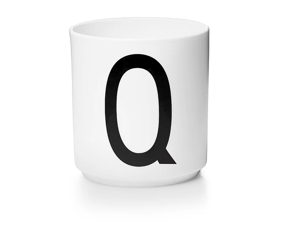 Tasse blanche Design Letters Blanc Q Design Letters