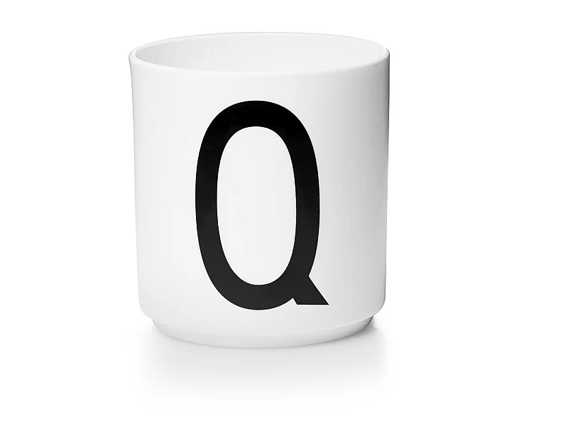 Tasse blanche Design Letters Blanc Q Design Letters