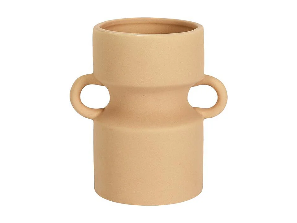 Vase Anse Ceramique Nude Arty H15.5cm Marron