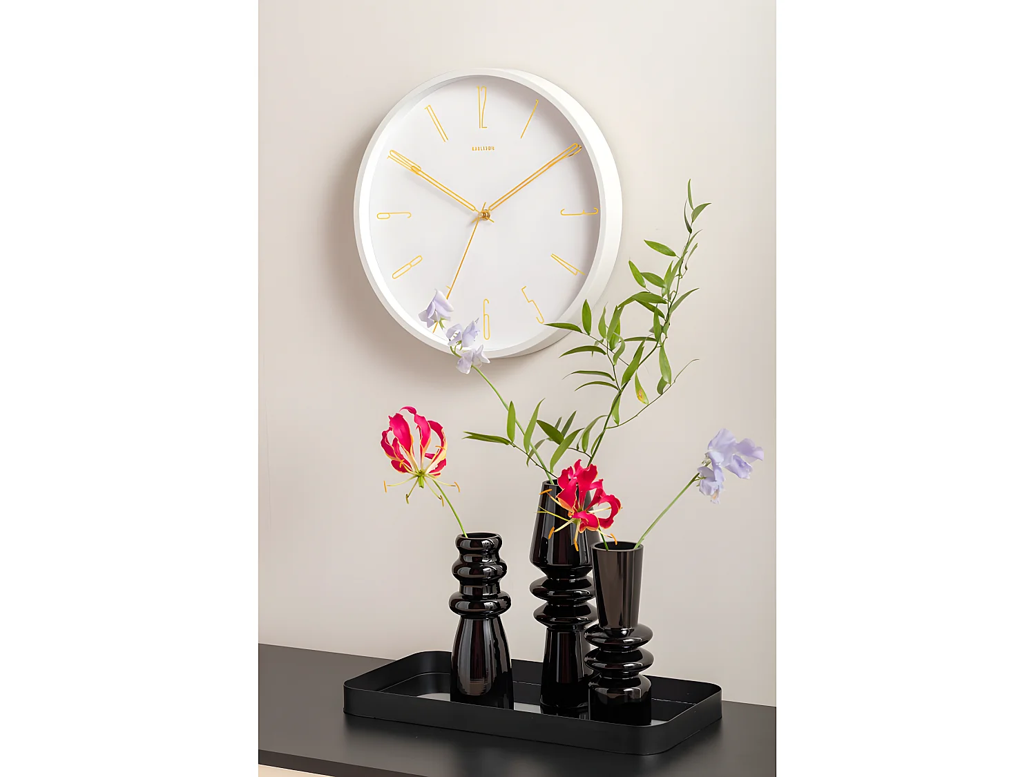 Vase Sparkle Bottle Noir  Present Time