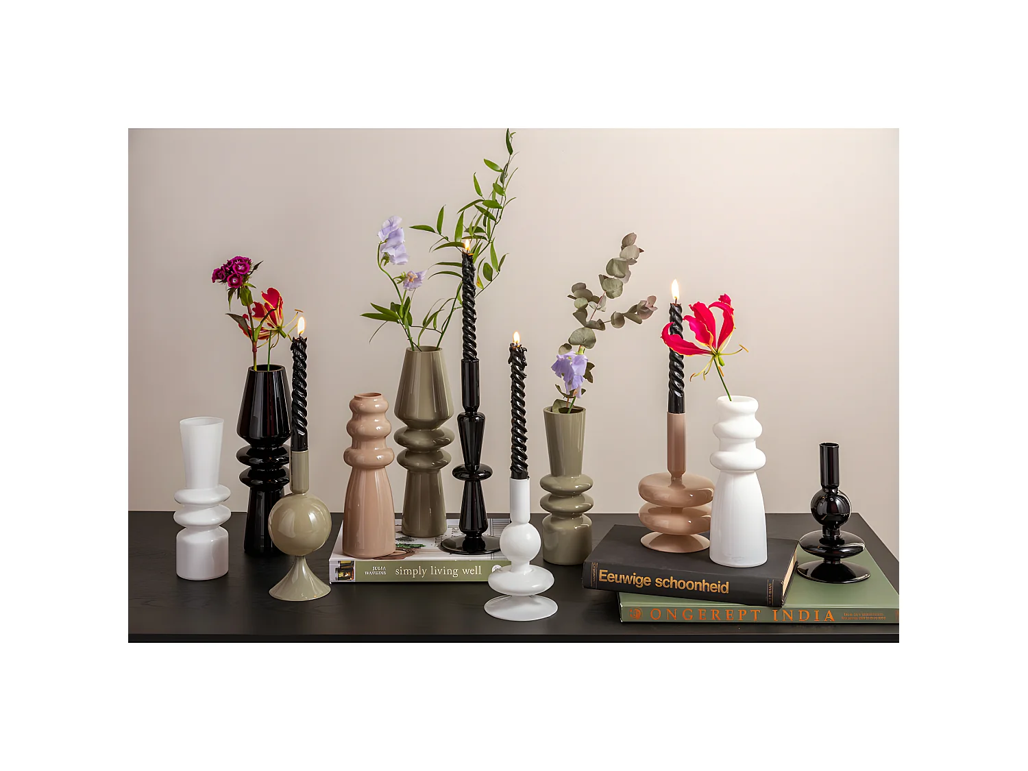 Vase Sparkle Bottle Noir  Present Time