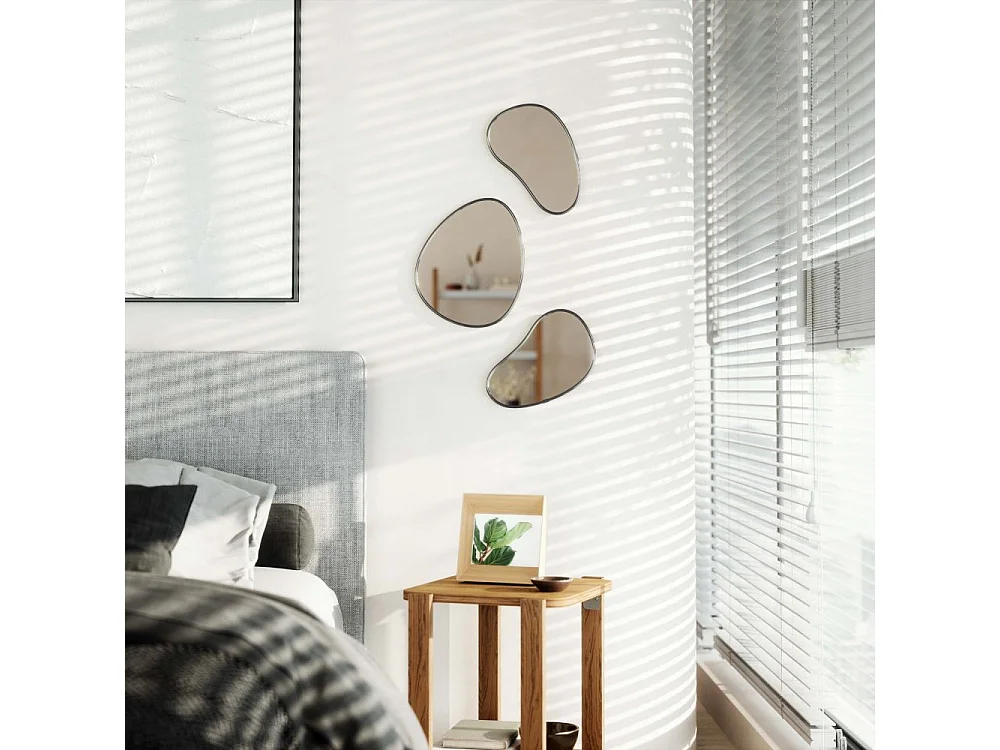 Set de 3 miroirs Hubba Pebble Argenté  Umbra