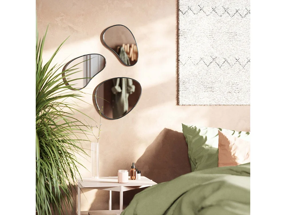 Set de 3 miroirs Hubba Pebble Argenté  Umbra