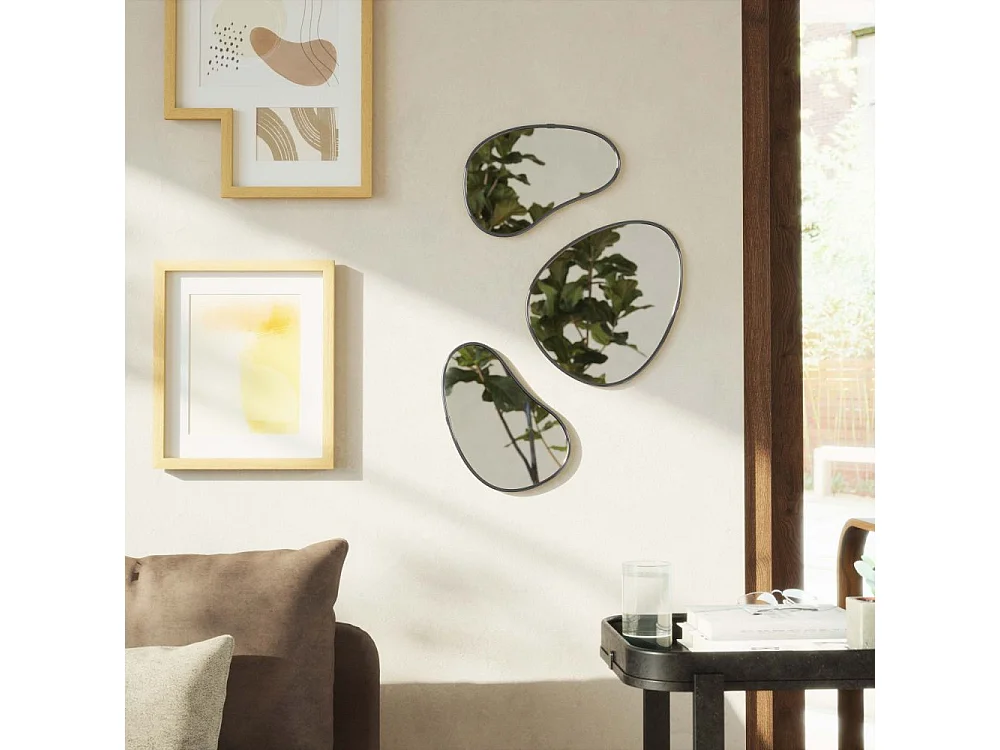 Set de 3 miroirs Hubba Pebble Argenté  Umbra