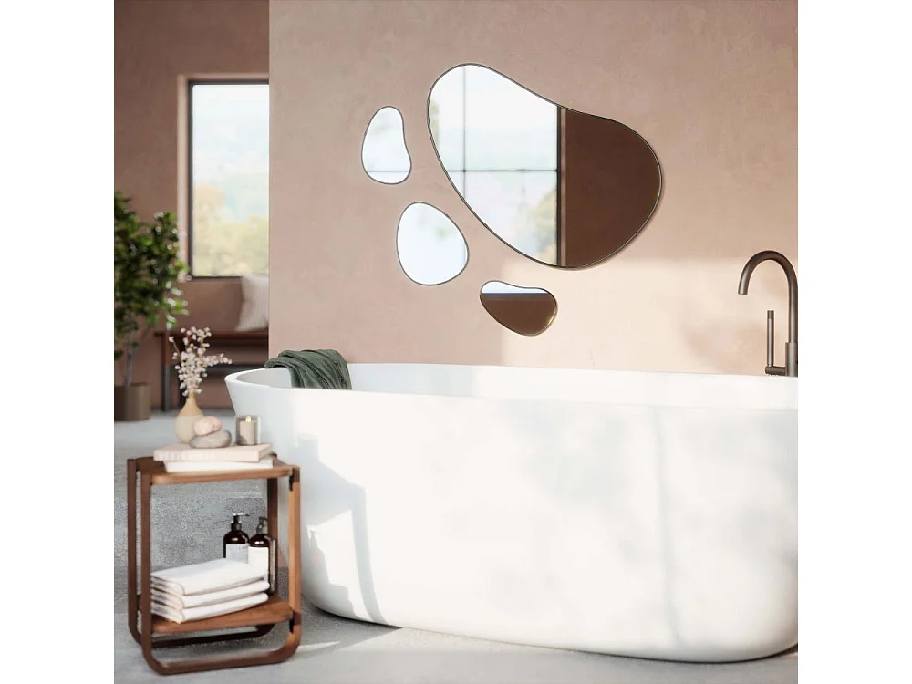 Set de 3 miroirs Hubba Pebble Argenté  Umbra