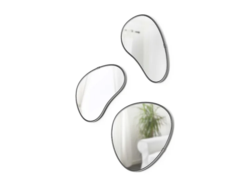 Set de 3 miroirs Hubba Pebble Argenté  Umbra