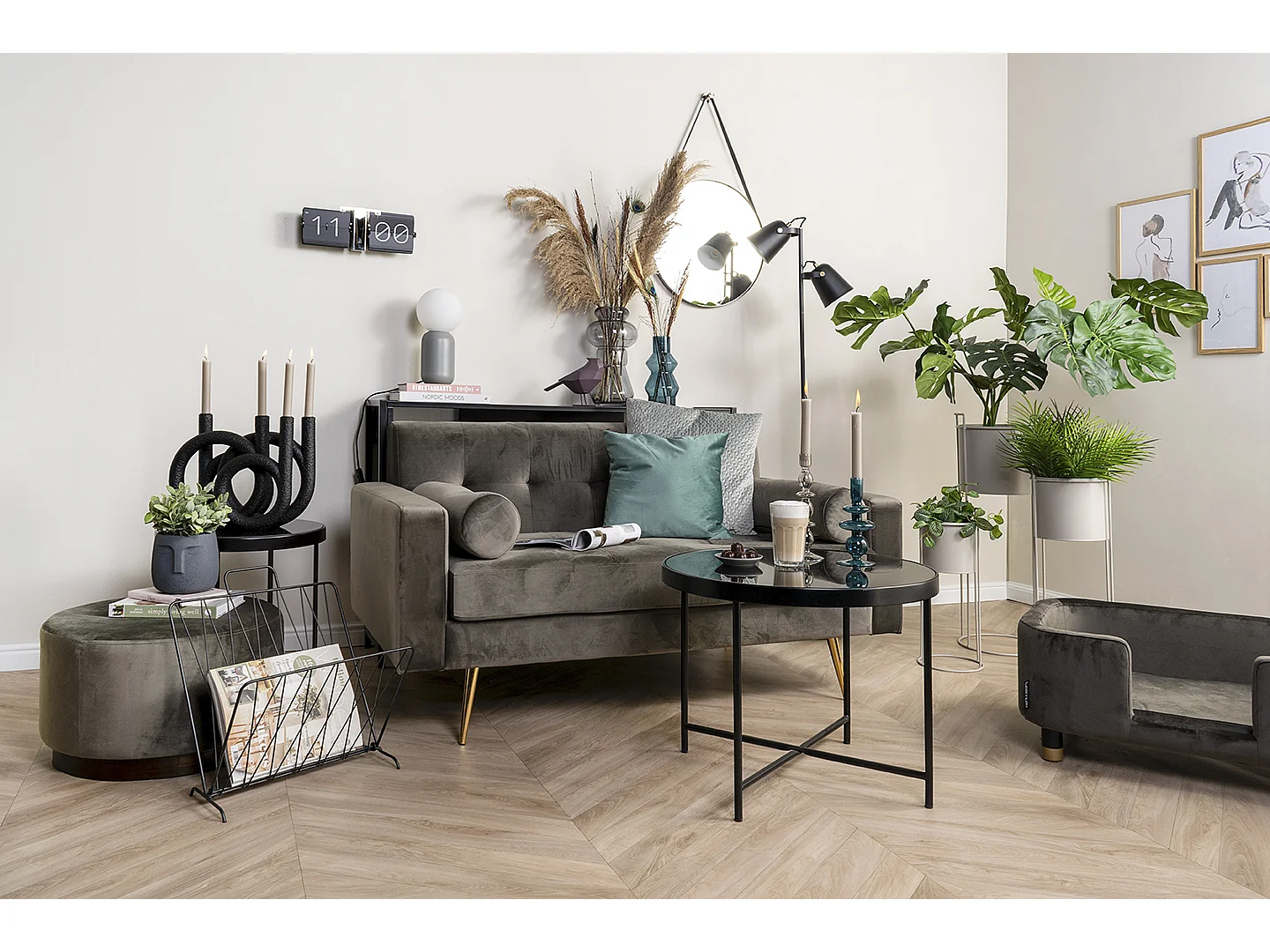 Miroir Balanced Noir  Present Time