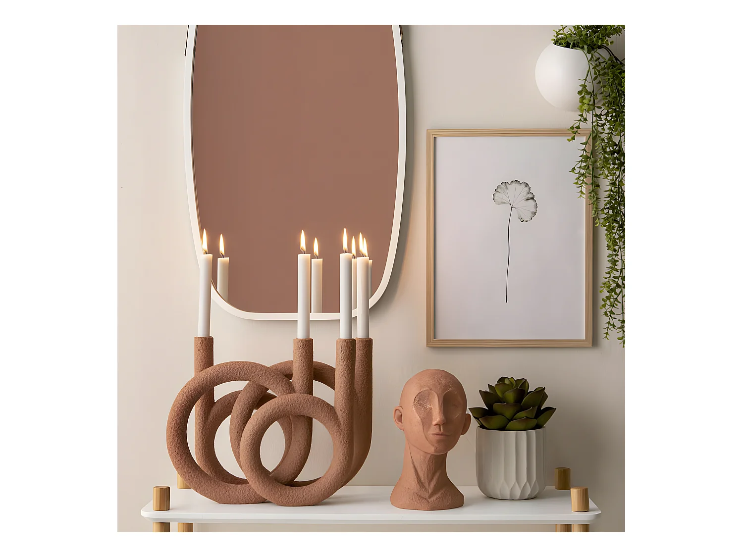 Miroir Idyllic large Blanc  Present Time