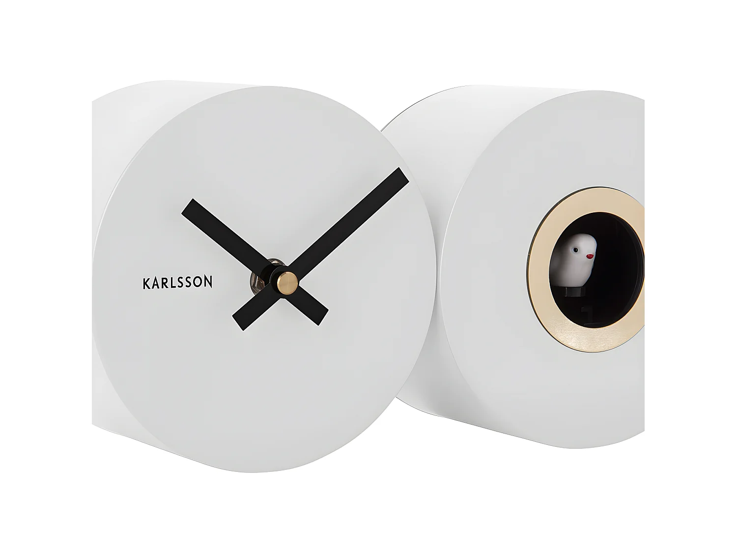 Wanduhr Duo Kuckuck - Weiß