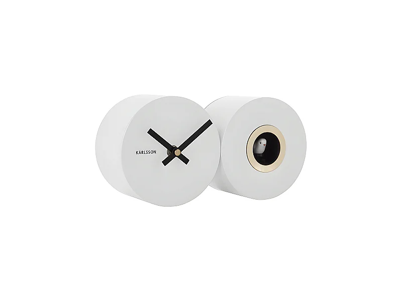Wanduhr Duo Kuckuck - Weiß
