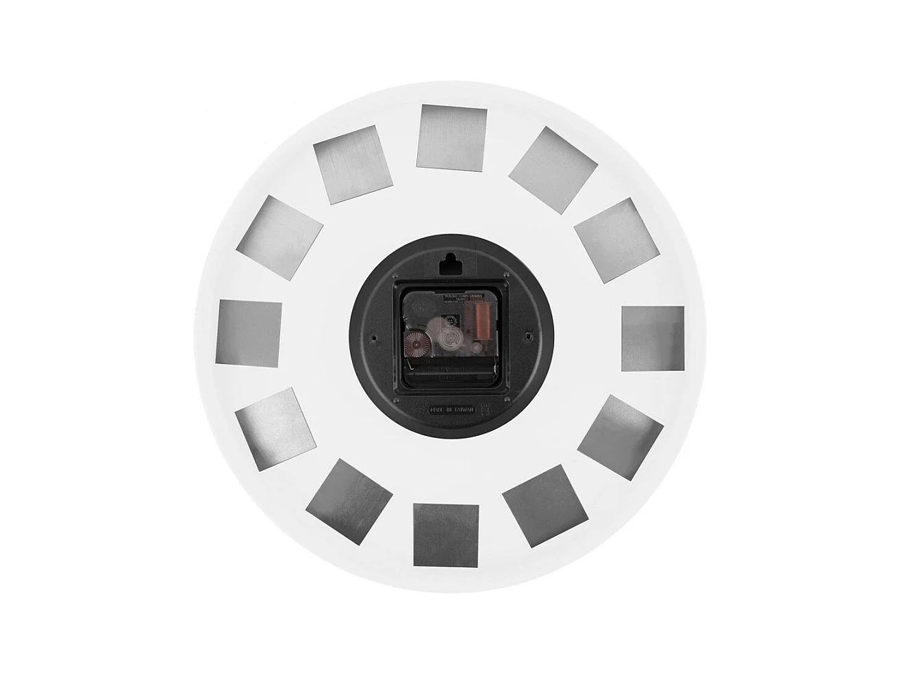 Wanduhr-Anhänger mit eingravierten Zahlen, klein – Weiß – Ø30cm