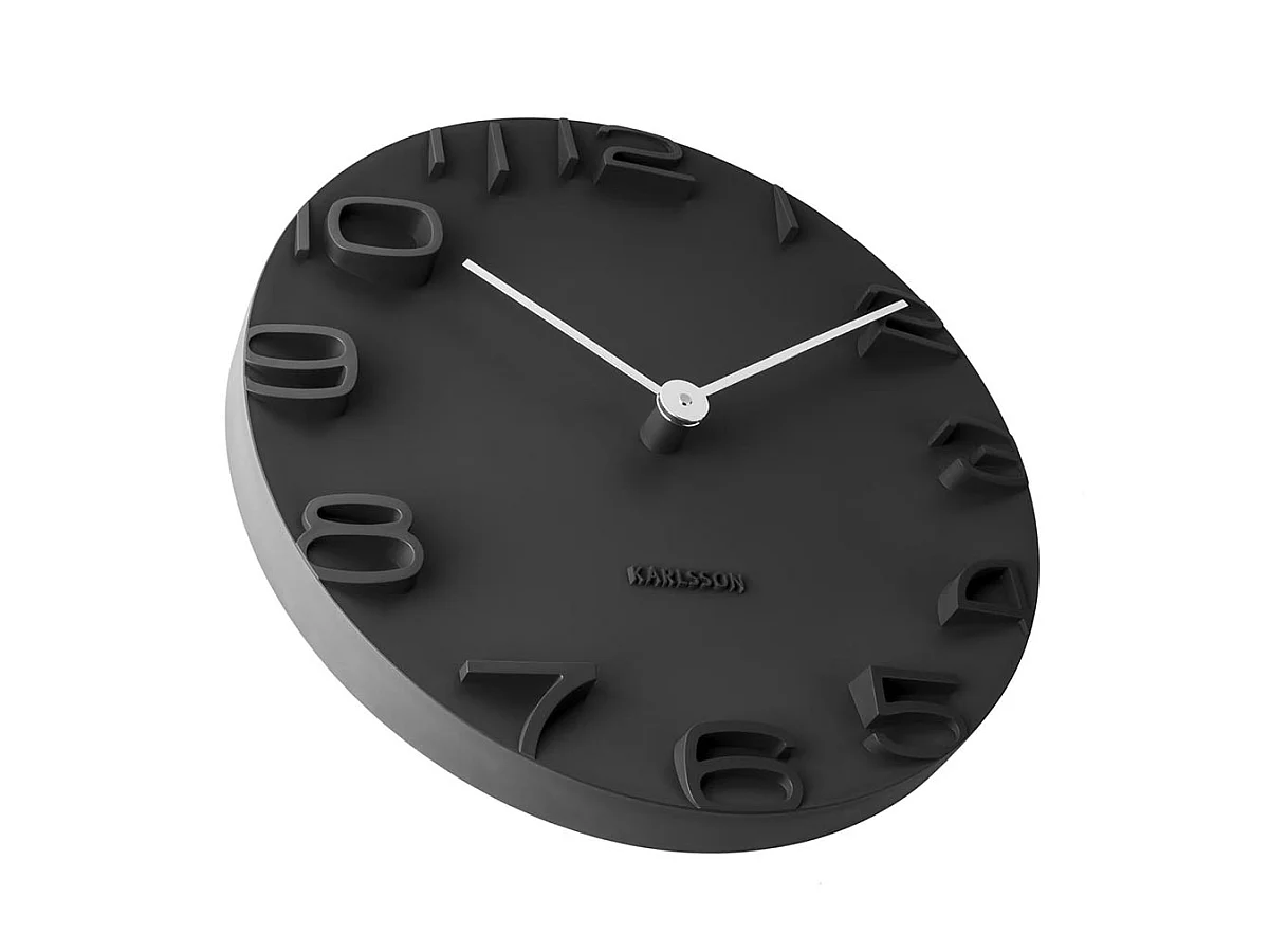 Wandklok On The Edge - Zwart- Ø42cm