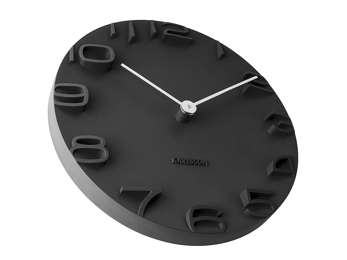 Moderne Uhr mit verchromten Zeigern On the Edge