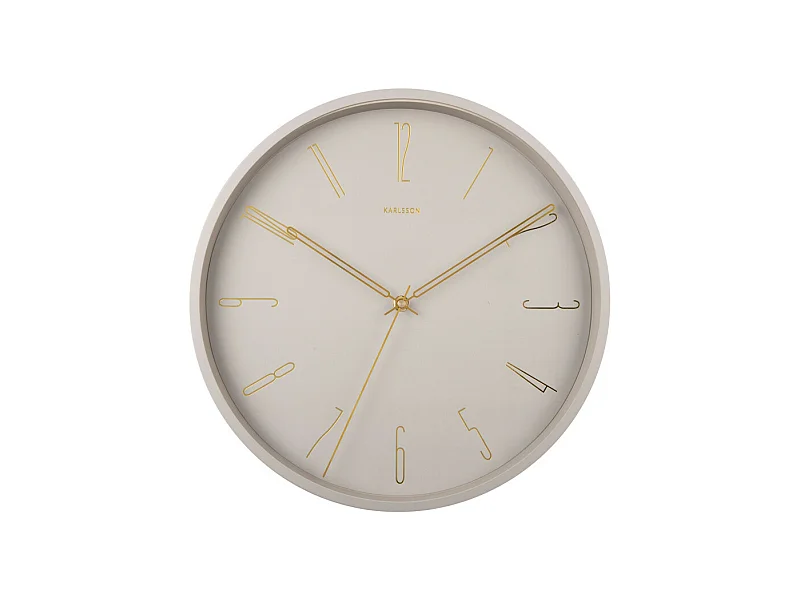 Wanduhr Belle Numbers - Warmes Grau - Ø35cm