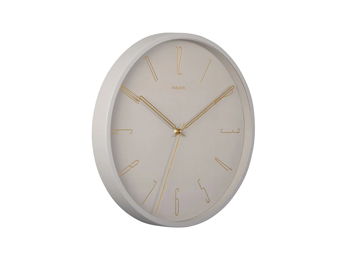 Horloge murale Belle Numbers D35cm Gris  Present Time