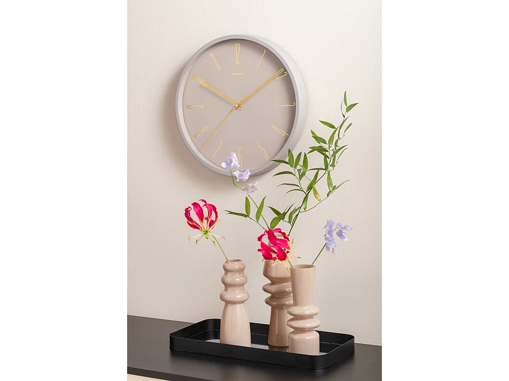 Wandklok Belle Numbers - Warmgrijs- Ø35cm