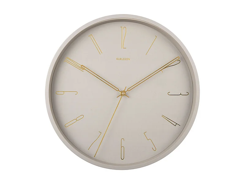 Horloge murale Belle Numbers D35cm Gris  Present Time