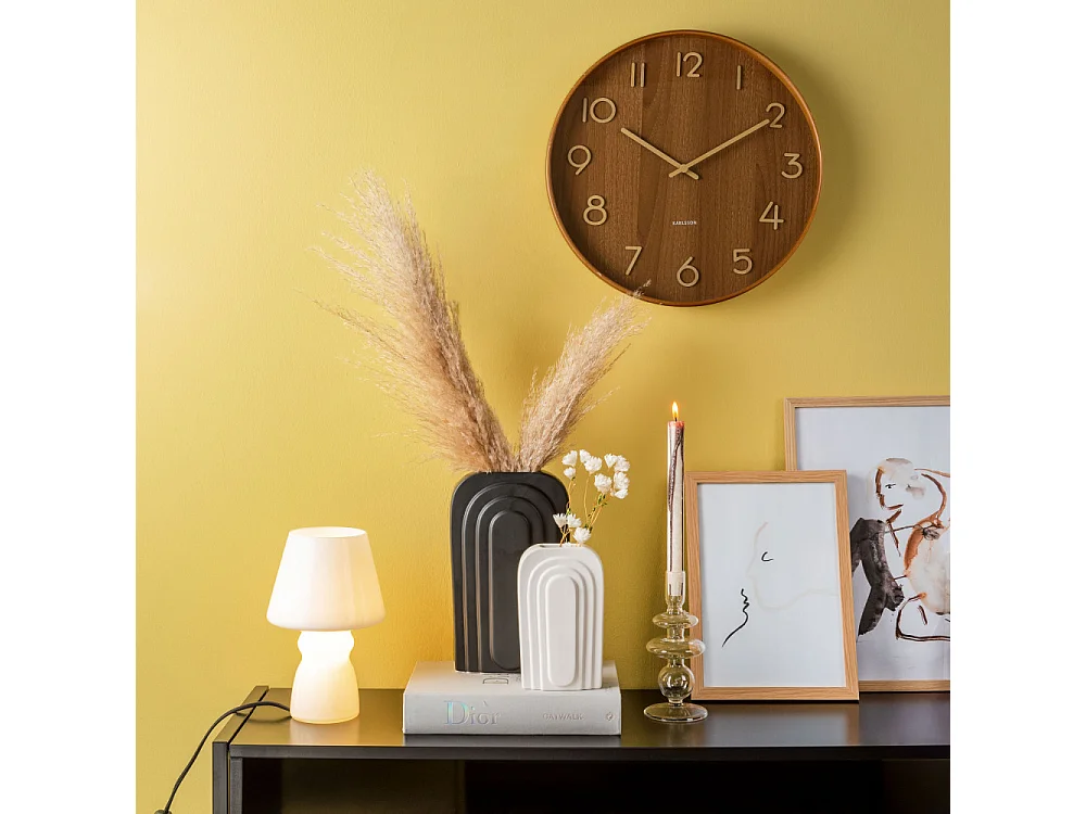 Horloge Pure Medium D40cm Marron  Present Time