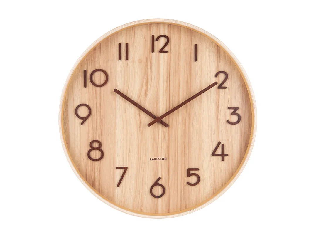 Horloge Pure Medium D40cm Naturel  Present Time