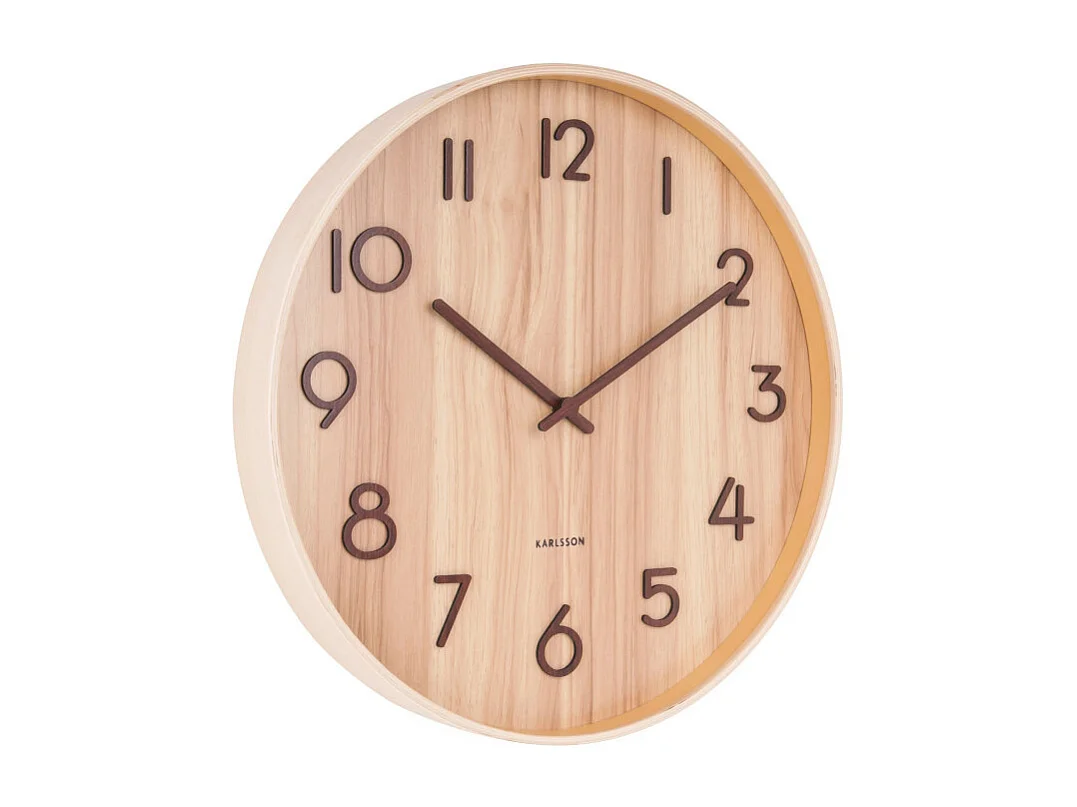 Horloge Pure Medium D40cm Naturel  Present Time