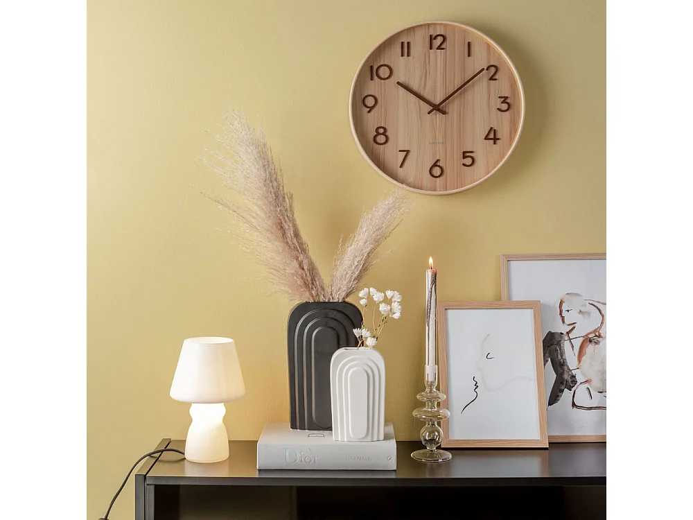 Horloge Pure Medium D40cm Naturel  Present Time