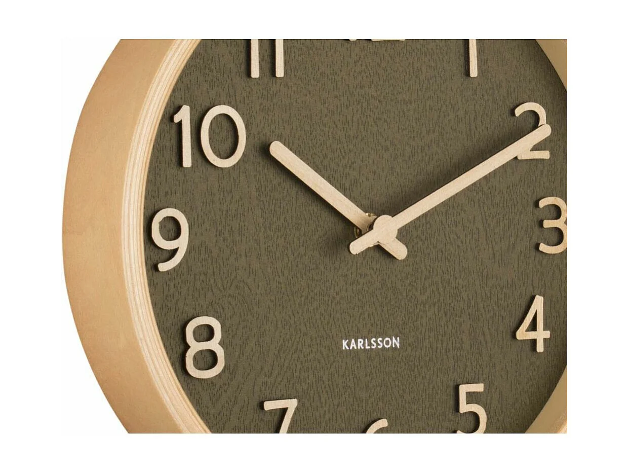 Horloge Pure Small D22cm Vert  Present Time