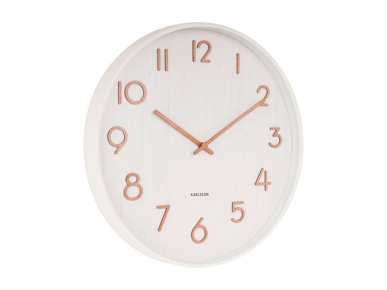 Wandklok Pure Medium - Wit- Ø40cm