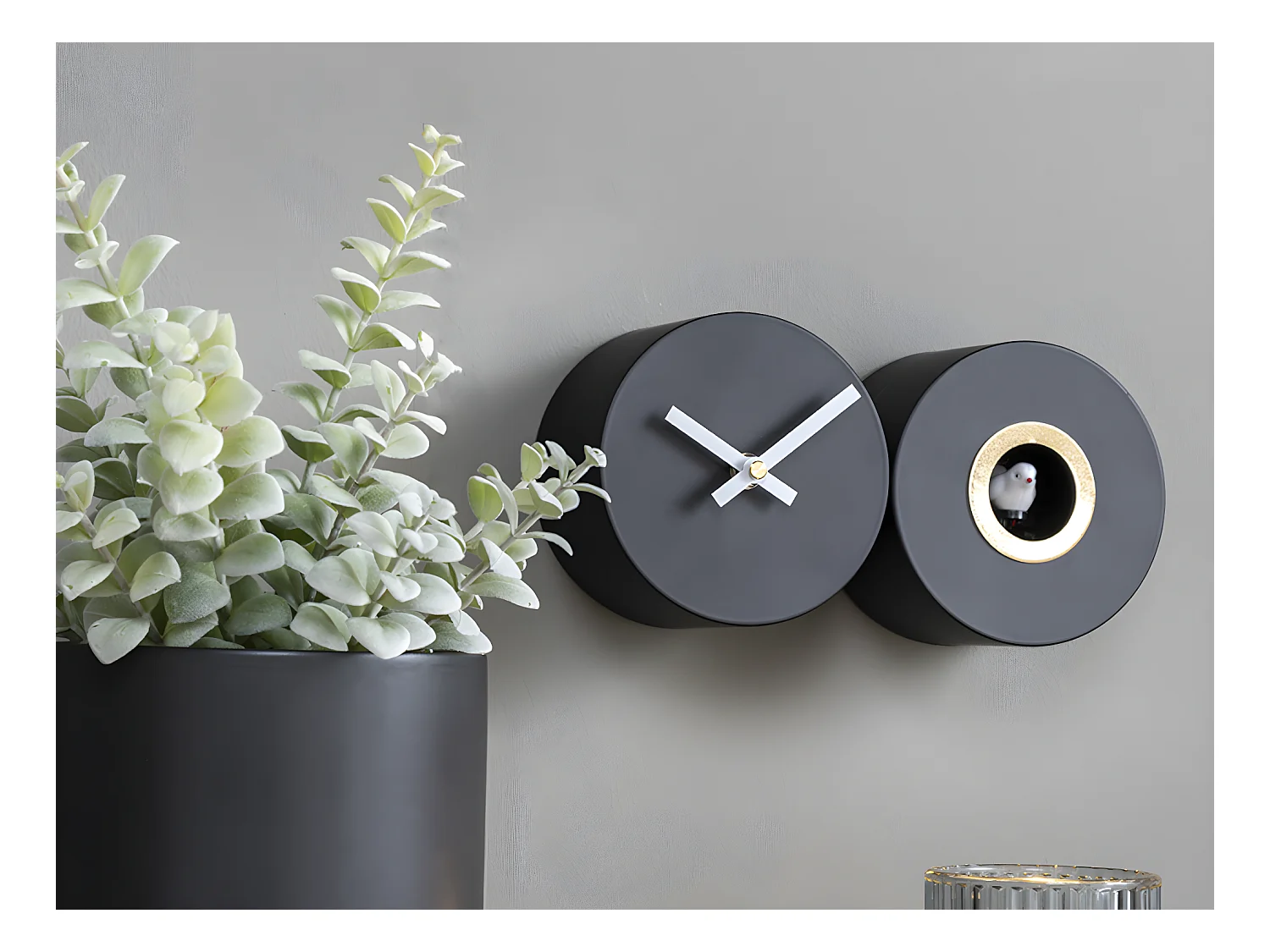 Horloge murale Duo Cuckoo - Hauteur 13 cm - PRESENT TIME