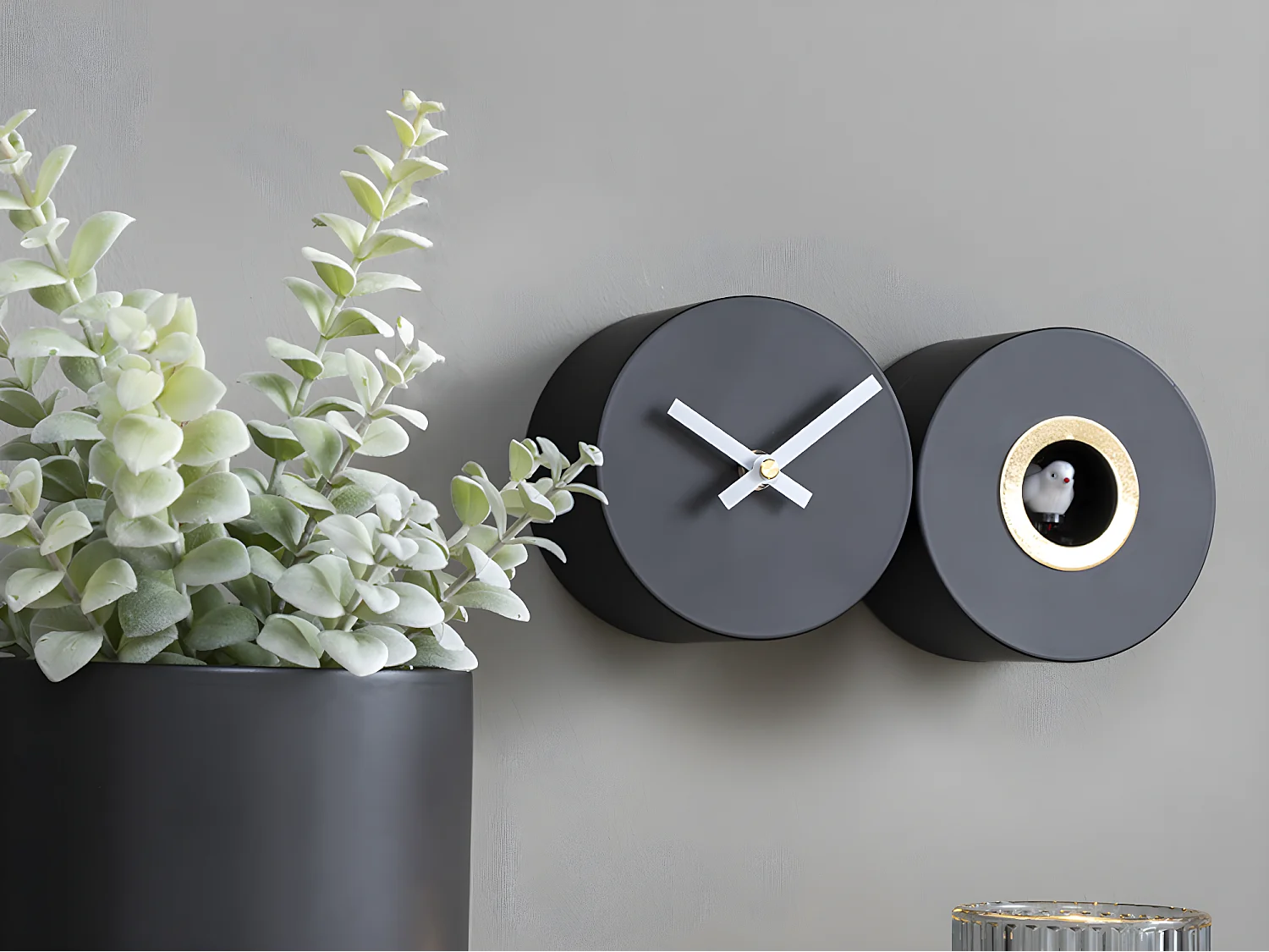 Horloge murale Duo Cuckoo - Hauteur 13 cm - PRESENT TIME