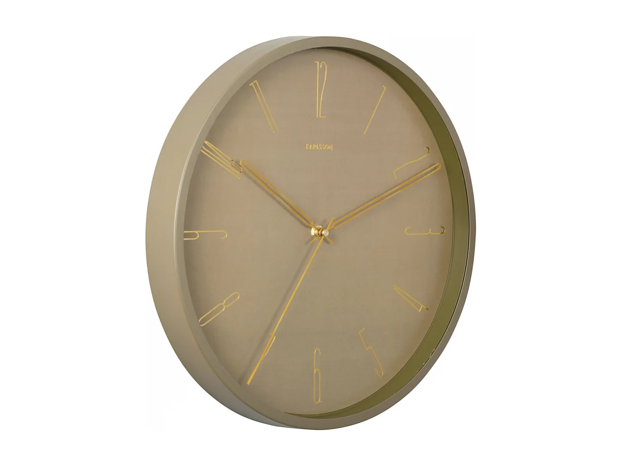 Horloge murale Belle Numbers D35cm Vert  Present Time