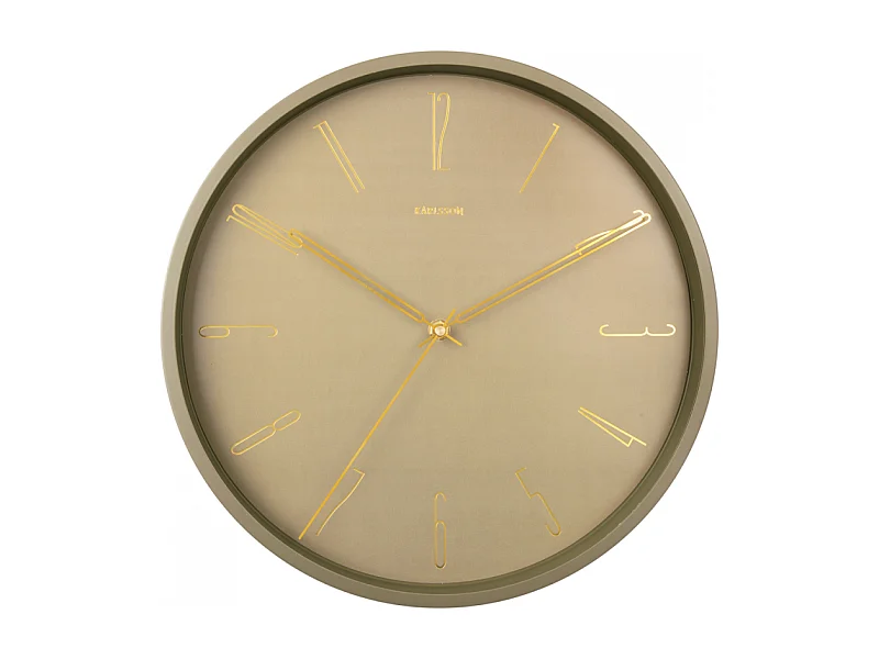 Horloge murale Belle Numbers D35cm Vert  Present Time