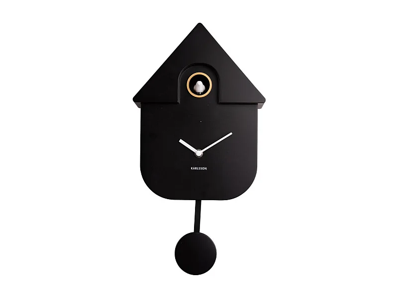 Wandklok Modern Cuckoo - Zwart