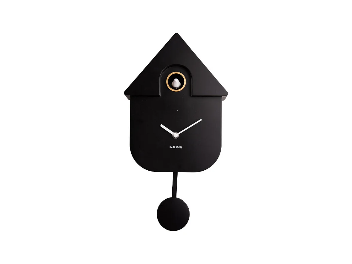Horloge Coucou moderne H40cm Noir  Present Time