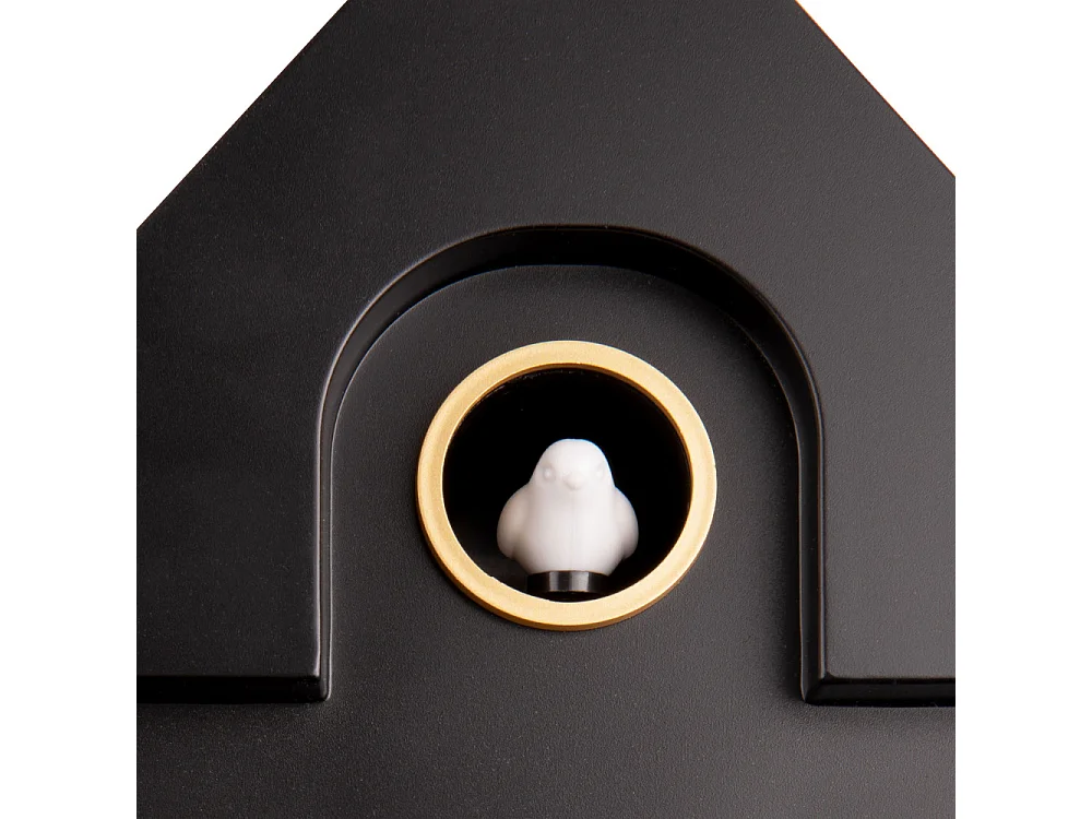 Horloge Coucou moderne H40cm Noir  Present Time