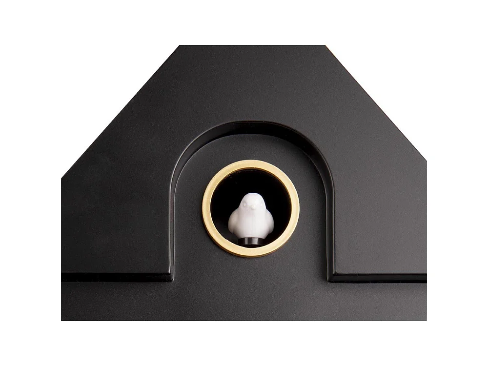 Wandklok Modern Cuckoo - Zwart