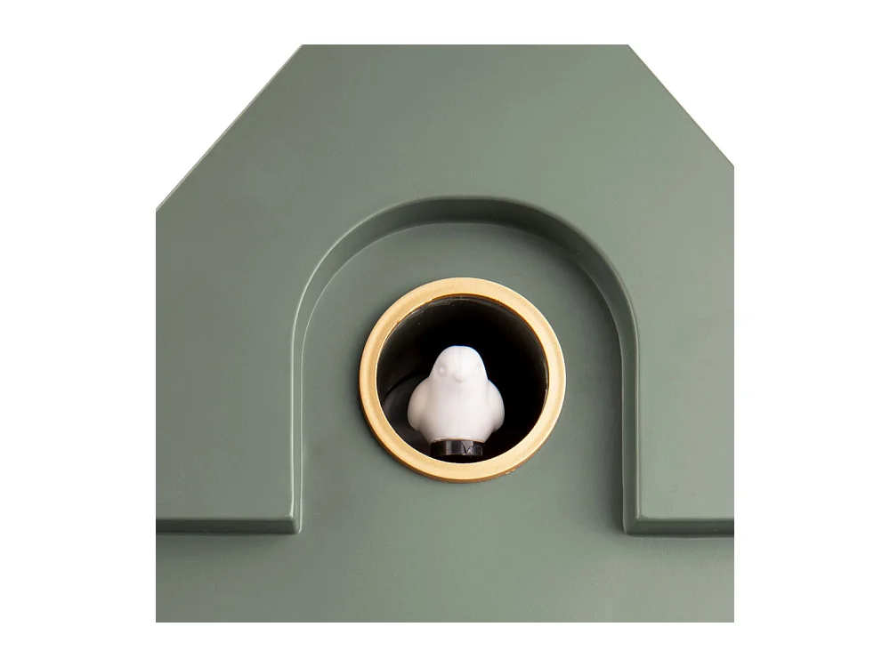 Horloge Coucou moderne H40cm Vert  Present Time