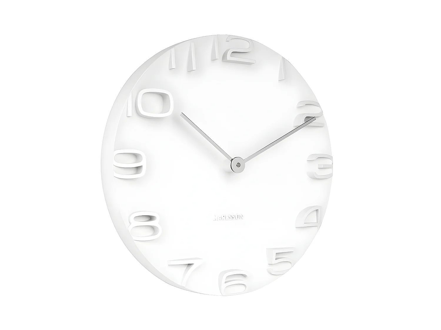 Wanduhr On The Edge - Weiß - Ø42cm