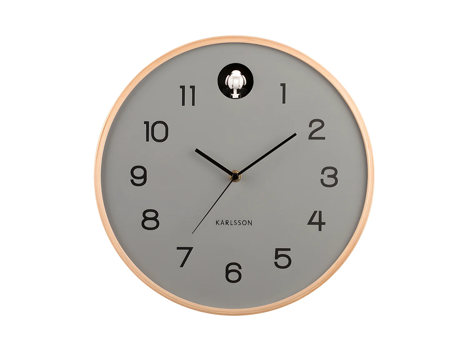 Horloge murale Natural Coucou D31,5cm Gris  Present Time