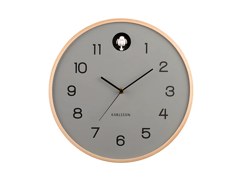 Horloge murale Natural Coucou D31,5cm Gris  Present Time