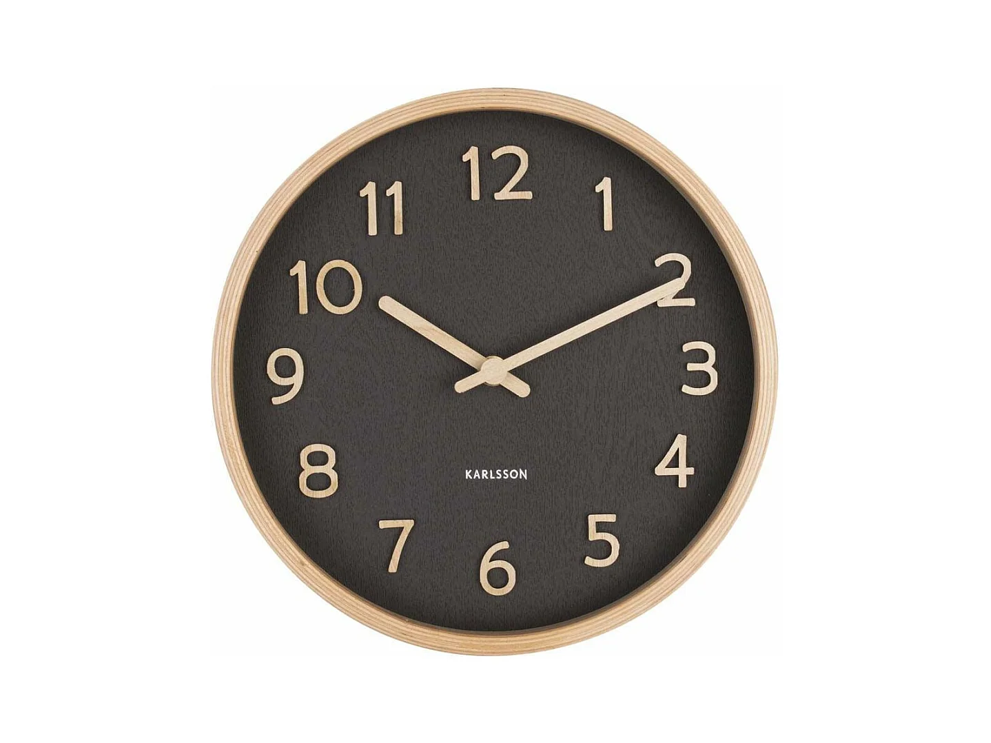 Runde Holzuhr Pure 22 cm