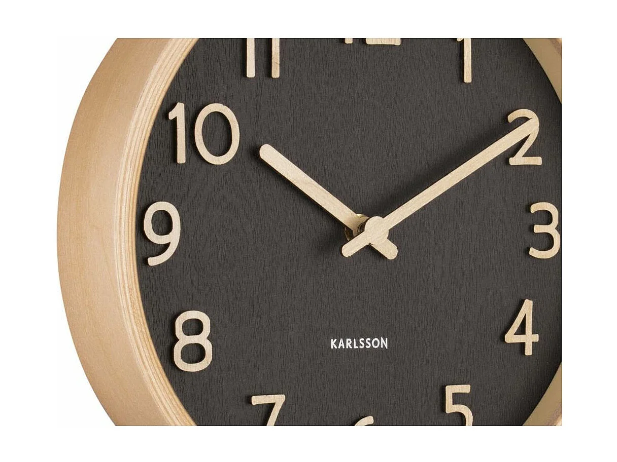 Horloge Pure Small D22cm Noir  Present Time